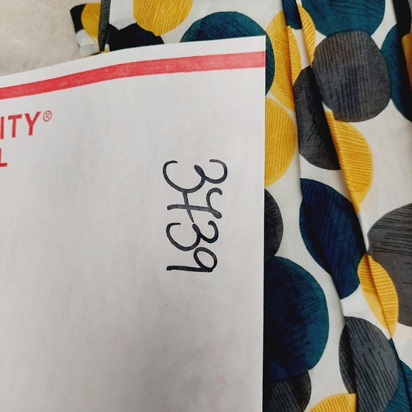 Anne Klein Multicolored Polka Dot Midi Tie Sleeveless Cotton Dress - Picture 11 of 11